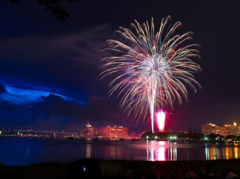July 4th Fireworks over Sarasota Bay